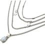 NICEMOVIC Boho Layered Star Tassel Choker Necklace Silver Opal Pendant Necklaces Beach Chain Jewelry for Women and Girls