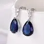 GULICX Bling Silver Tone Cubic Zirconia Pear Distinctive Engagement Party Dangle Earrings GULICX Bling Silver Tone Cubic Zirconia Pear Distinctive Engagement Party Dangle Earrings
