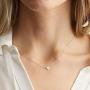 Turandoss Tiny Initial Heart Necklace - 14K Gold Filled Handmade Double Side Engraved Hammered Heart Initial Necklace Gift for Women Girls Jewelry
