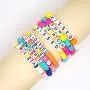 4 Pcs Bohemian Sufer Letter Evil Eye Heishi Bead Stretch Bracelets Colorful Vinyl Disc Beaded Bangle Lovely Starkable Alphabet Beach Love Jewelry 4 Pcs Bohemian Sufer Letter Evil Eye Heishi Bead Stretch Bracelets Colorful Vinyl Disc Beaded Bangle Lovely Starkable Alphabet Beach Love Jewelry
