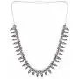Ethnadore Bohemian Vintage Antique Tribal Indian Oxidized Silver Choker Necklace Jewelry
