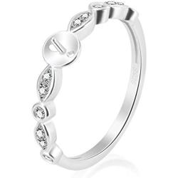 LGSY 925 Sterling Silver Antique Rings for Pearl Jewelry Making, Design Pearl Ring Fittings/Settings/Mountings for Women