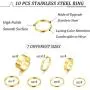 HAIAISO 3-10 Pcs Knuckle Rings Set Stainless Steel Ring Simple Smooth Finger Stackable Rings Set for Women Plain Band Rings HAIAISO 3-10 Pcs Knuckle Rings Set Stainless Steel Ring Simple Smooth Finger Stackable Rings Set for Women Plain Band Rings