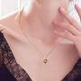 DYD Heart Necklace, Gold Plated Cubic Zirconia Dainty Necklace for Women and Girl Birthday for Mom/Wife/Sister/Best Friend with Dainty Jewelry Box