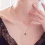 DYD Heart Necklace, Gold Plated Cubic Zirconia Dainty Necklace for Women and Girl Birthday for Mom/Wife/Sister/Best Friend with Dainty Jewelry Box
