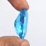 gemhub Faceted Blue Topaz 66.80 Ct. Perfect Oval Cut Loose Gemstone for Jewelry Making