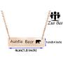 Zuo Bao Auntie Bear Necklace Aunt Bear Gift Aunty Bear Jewelry With 12 Months Birthstone Birthday Gift Family Jewelry For Her