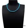 JYXJEWELRY Single Strand Turquoise Jewelry 8.5mm Round Blue Turquoise Necklace 18''