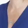 Positive Energy Coin Amulet Pendant in Sterling Silver on 19.5'' Box Chain Necklace with Spring Ring Clasp for Men and Women