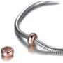 Lovans 925 Sterling Silver Rubber Spacer Stopper Beads for DIY Pandora Bracelets