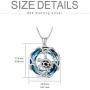 TOUPOP Ocean Wave and Cute Sea Turtle Necklace for Women 925 Sterling Silver Necklace Pendant Jewelry with CrystalGifts for Turtle Lovers Girls Mother