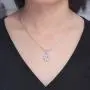 CiNily Opal Leaf/Flower Pendant Necklace for Women Silver Plated Jewelry Gift CiNily Opal Leaf/Flower Pendant Necklace for Women Silver Plated Jewelry Gift