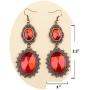 Best Wing Jewelry Oval Rhinestone Chandelier Dangle Earrings