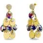 CATHERINE MALANDRINO Yellow Gold-Tone Statement Rhinestone Rainbow Acrylic Chandelier Earrings for Women CATHERINE MALANDRINO Yellow Gold-Tone Statement Rhinestone Rainbow Acrylic Chandelier Earrings for Women