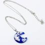 Tattooshe Blue Sky Cloud Resin Necklace Transparent Resin Rould Ball Pendant for Women Natural Jewelry