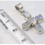 SilverStarJewel 925 Solid Silver Rainbow Moonstone Pendant 1.2'' Wholesale Jewelry