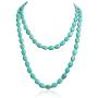 Jane Stone Funky Oval Shape Necklace Turquoise Double Strand Jane Stone Funky Oval Shape Necklace Turquoise Double Strand