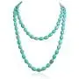 Jane Stone Funky Oval Shape Necklace Turquoise Double Strand