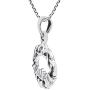 AeraVida Claddagh Heart Round Celtic Knot .925 Sterling Silver Pendant Necklace