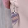 Gemstone Crystal Healing Reiki Chakra Handmade Angel Wing Dangle Earrings