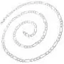 Authentic Solid Sterling Silver Figaro Link .925 ITProLux Necklace Chains 2MM - 10.5MM, 16'' - 30'', Silver Chain for Men & Women, Made In Italy, Next Level Jewelry