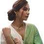 Tarinika Venus Gold-Plated Indian Jewelry Set with Necklace and Earrings - White Red