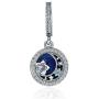 Vintage Night Sky Charm Blue Enamel Dangle Charms for Charms Bracelet Necklaces Christmas Gifts