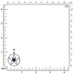 Silvershake Genuine Lapis 925 Sterling Silver Pentagram Star Pendant with 18 Inch Chain Necklace