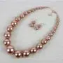 HSQYJ Simple Large Big Simulated Pearl Statement Necklace Earring Set Faux Big Pearl Choker Drop Dangle Hook Earring Fashion Costume Jewelry for Girl Women Lady