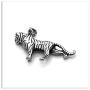 Xusamss Punk Stainless Steel Animal Tiger Pendant Necklace,24inches Square Box Chain