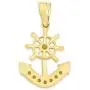 10k Real Solid Gold Anchor Pendant Set with CZ Stones, Hope Charm Sailor Gift for Any Special Occasion 10k Real Solid Gold Anchor Pendant Set with CZ Stones, Hope Charm Sailor Gift for Any Special Occasion