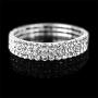 Mooinn Crystal Tennis Bracelet Silver Rhinestone Stretch Bracelets for Women Girls