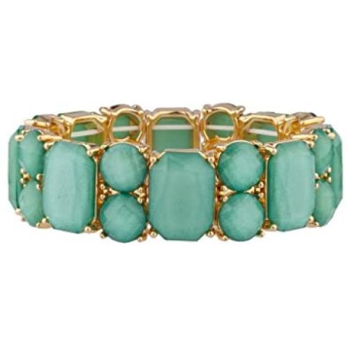 Lux Accessories Geo Elegant Statement Bracelet