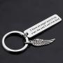 Gzrlyf Dad Memorial Keychain Sympathy Gifts for Loss of Father I Have an Angel Watching Over Me and I Call Him Dad
