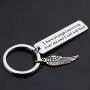 Gzrlyf Dad Memorial Keychain Sympathy Gifts for Loss of Father I Have an Angel Watching Over Me and I Call Him Dad