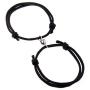 Couple Magnetic Bracelet Set Rope Braided Charm Adjustable Couple Gift Box Package Jewelry Set Box for Women Men 2 Pieces