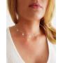 ROSTIVO Star Necklace Choker for Women Girls Moon Necklace Pendant Dainty Simple Circle Choker Necklace Set (3 Pack, Silver)