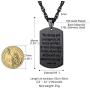 PROSTEEL Stainless Steel Cross Jewelry, Mens Womens Jewelry, Dog Tags Pendant, Military Tag with Words, Inspirational Necklace