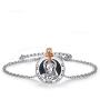 KINGWHYTE Virgin Mary Bracelet for Women 925 Sterling Silver Womens Bracelet Religious Catholic Jewelry Gift with Adjustable Chain