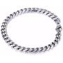 Trendsmax 7mm Mens Women Chain Gold Silver Black Stainless Steel Curb Cuban Link Chain Bracelet 7-11inch