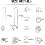 Besteel 12 Pairs Wave Cuff Chain Earrings Helix Cartilage Clip On Wrap Earrings Stainless Steel Non Piercing Earrings Set