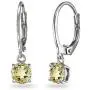 LOVVE Sterling Silver 6mm Round Dangle Dainty Leverback Earrings, Choice of 12 Genuine, Simulated or Created Birthstone Month Colors LOVVE Sterling Silver 6mm Round Dangle Dainty Leverback Earrings, Choice of 12 Genuine, Simulated or Created Birthstone Month Colors