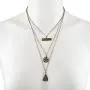 Lux Accessories Burnished Gold Witch Wiccan Pentagram Opal Layered Necklace Lux Accessories Burnished Gold Witch Wiccan Pentagram Opal Layered Necklace