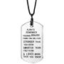 lauhonmin Always Remember You are Braver/Stronger/Smarter Than You Think Pendant Necklace Family Friend Gift Unisex