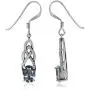 Silvershake Simulated Color Change Alexandrite 925 Sterling Silver Celtic Knot Dangle Hook Earrings Silvershake Simulated Color Change Alexandrite 925 Sterling Silver Celtic Knot Dangle Hook Earrings