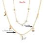 Avanlin Gypsy Layered Moon Necklaces Gold Star Pendant Necklace Beaded Choker Chain Jewelry for Women and Girls