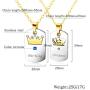 Fashion Ahead 2pcs Couple Necklaces Gold Crown Tag Her King and His Queen Pendant Necklaces Stainless Steel Matching Set Jewelry Gifts