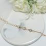 YienDoo Fashion Gold Tiny Crystal Bracelet Finger Chain Hand Harness Chain Dainty 3 Rhinestone Slave Bracelet Jewelry for Women and Girls