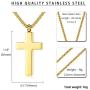 REVEMCN Cross Urn Necklace for Ashes Stainless Steel Cross Pendant Necklace for Men Women 20-24 Inches Chain