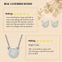 FANCIME Sterling Silver Cat/Unicorn/Elephant Necklace White Created Opal Cute Pendant Necklace Small Dot Round Disc Fine Jewelry For Women Girls 16+2 inch Extender